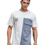 Men Pocket Print Oversized Fit T-Shirt